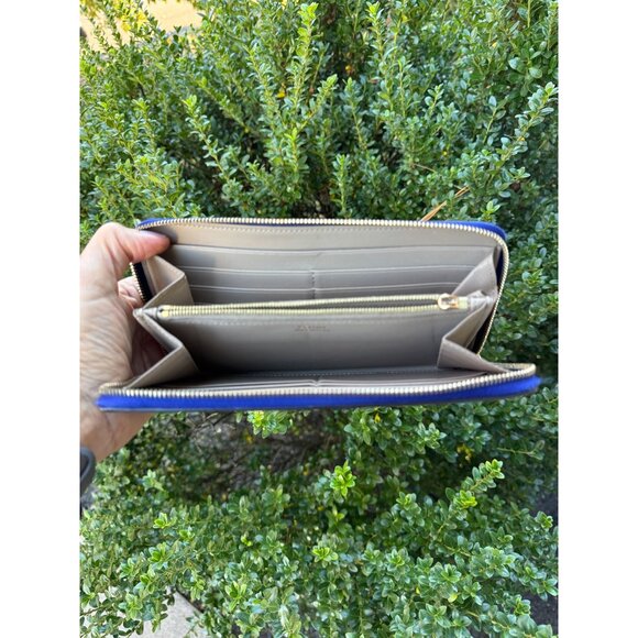 Celine Long Zip Around Wallet Blue Leather - Picture 8 of 12